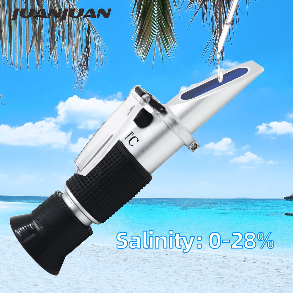 Marine Aquarium Refractometer - Seawater Refractometer ATC 0-28% Salinity Meter