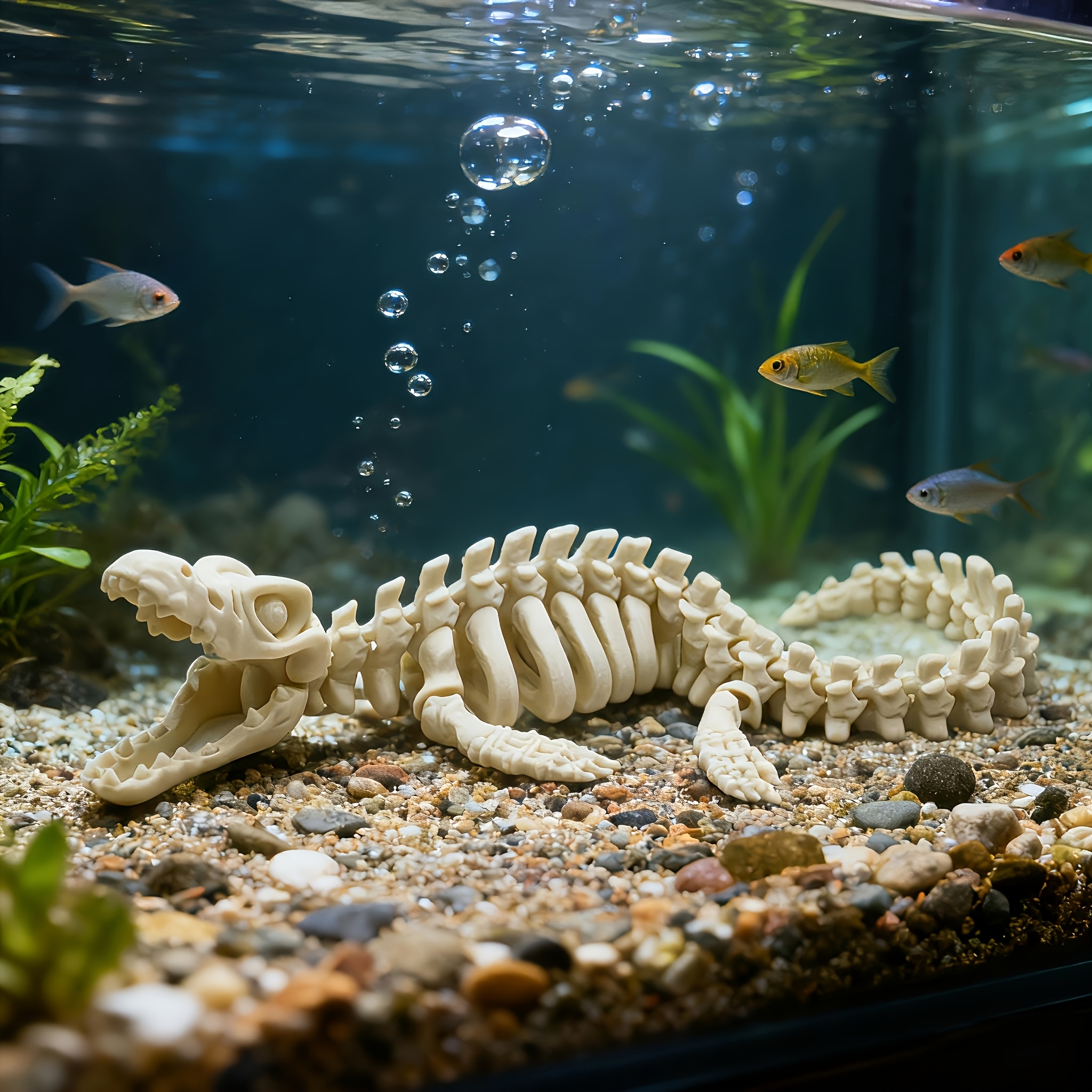 Marine Aquarium Used - 1pc Realistic mosasaur skeleton replica aquarium