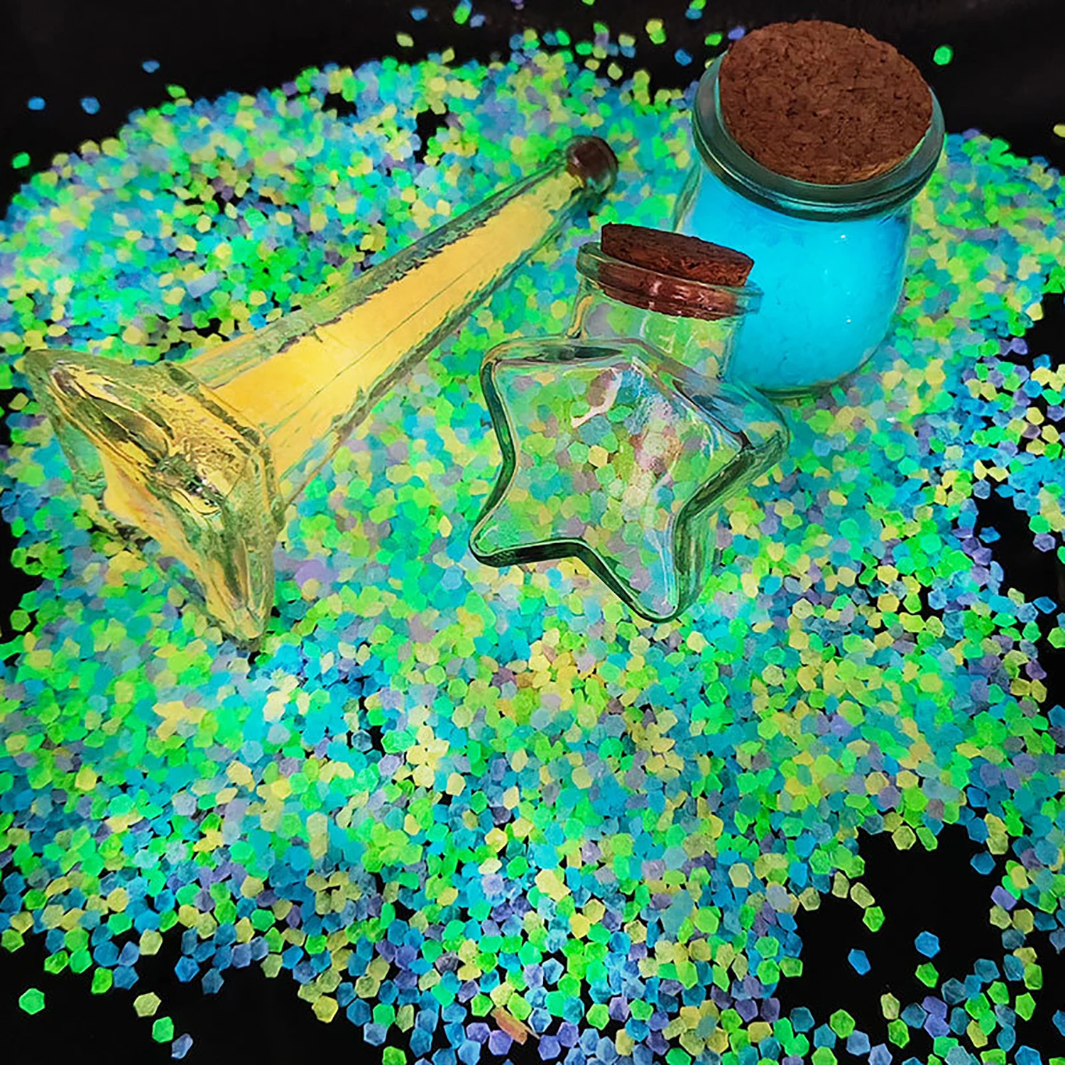 Aquarium Marine Sand - 50g/Bag Decor Luminous Sand 3-5mm Glow