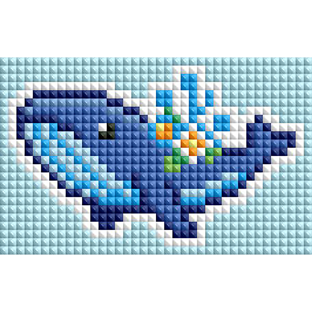 Marine Aquarium Decorations - Minigem®: Whale and Flower 9.4 cm