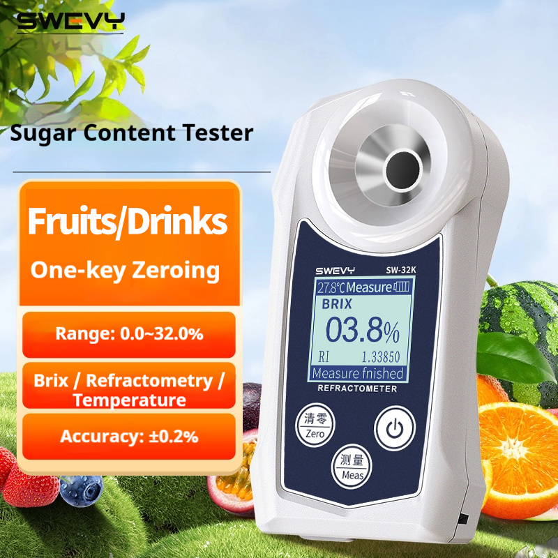 Marine Aquarium Refractometer - SWEVY SW32K Digital Refractometer 0-32% Brix