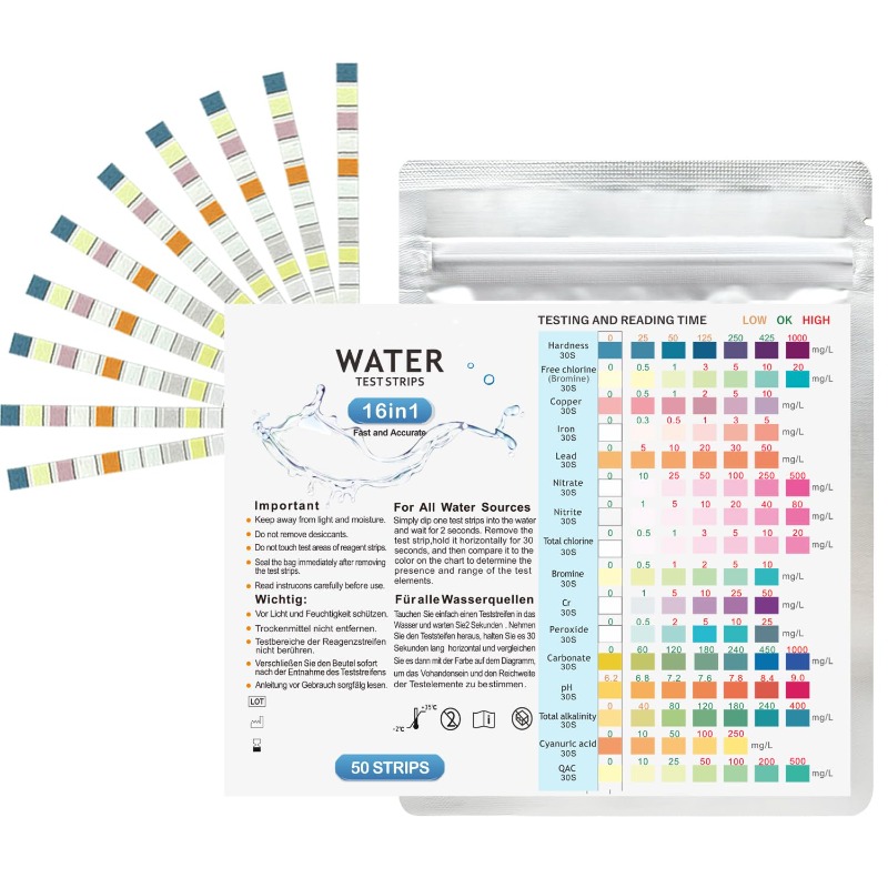 Marine Aquarium Test Kit - Aquarium Test Strips Freshwater pH Water