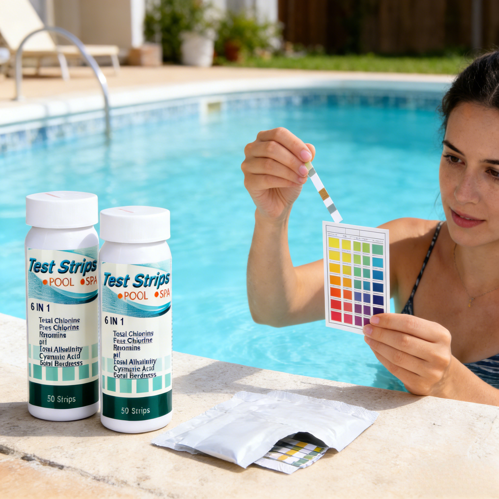 6 in 1 Pool Water Test Strips, - Marine Aquarium Water Testing บทวิจารณ์และราคา