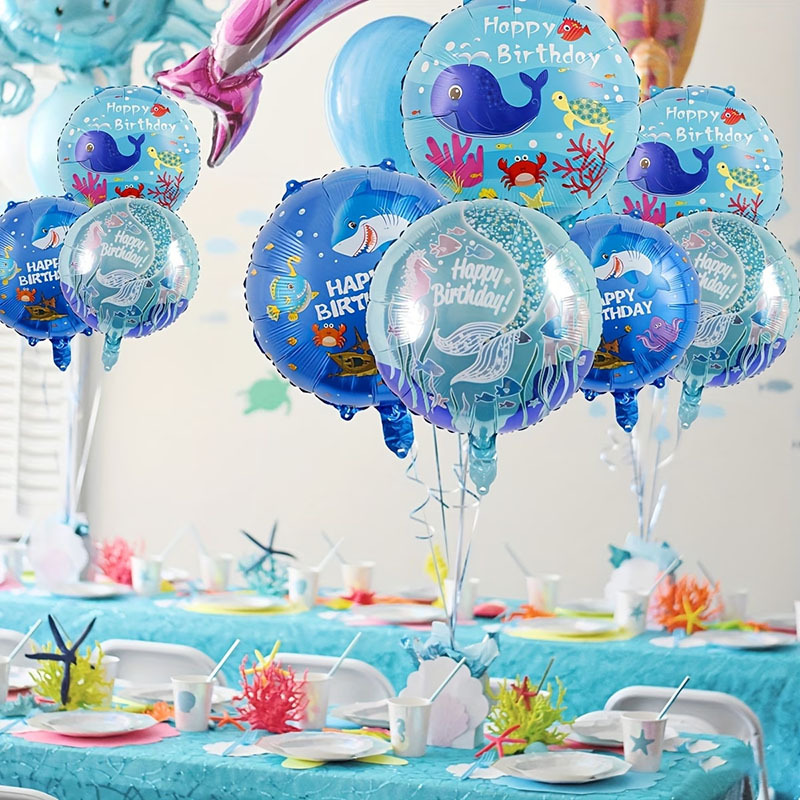 6pcs Ocean Theme Party Balloon - Marine Aquarium Decorations บทวิจารณ์และราคา