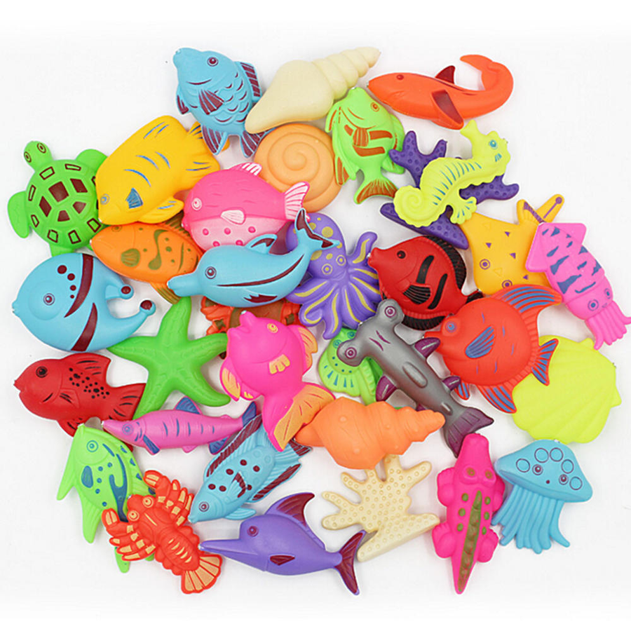 14pcs Plastic Fishing Rod & Fl - Marine Aquarium Game บทวิจารณ์และราคา