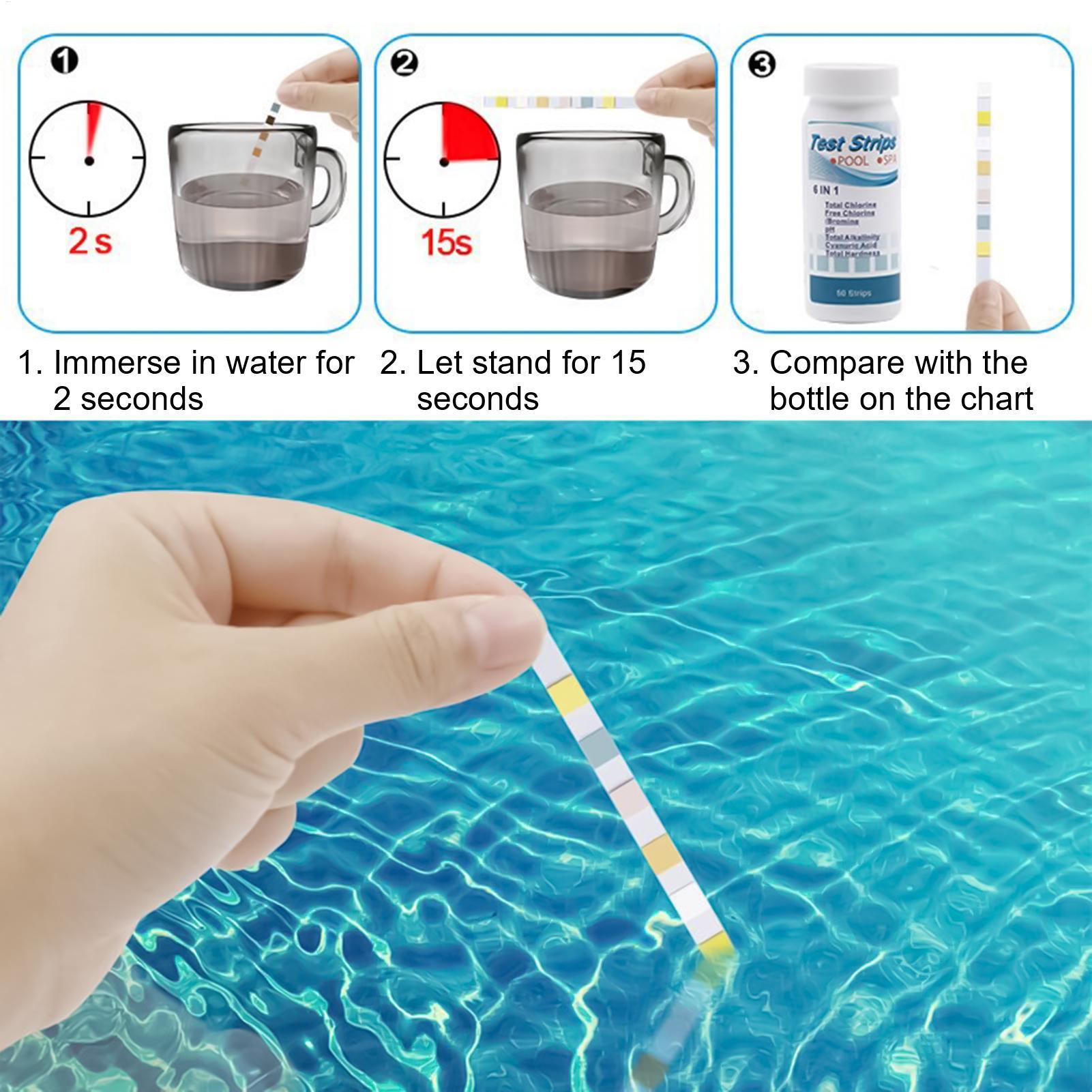 100pcs 7 in 1 Chlorine/PH/Alka - Marine Aquarium Water Testing บทวิจารณ์และราคา