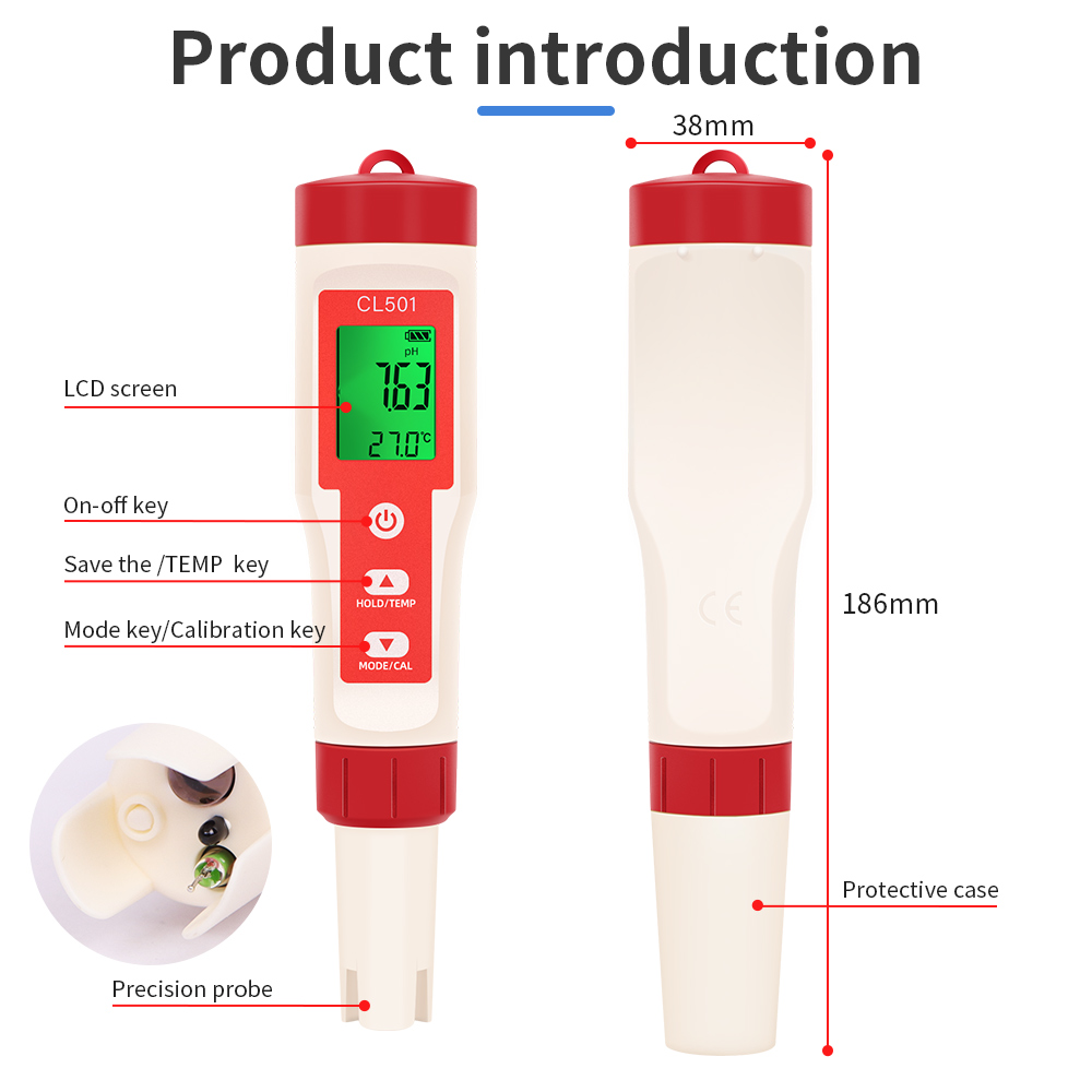 PH/CL2/H2/ORP/Temperature Mete - Marine Aquarium Water Testing บทวิจารณ์และราคา