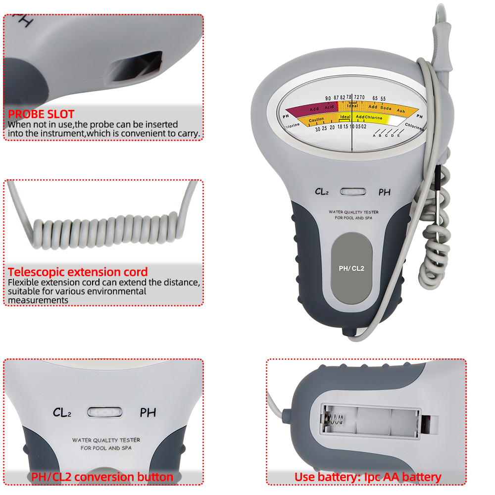 2 in 1 PH Chlorine Meter Chlor - Marine Aquarium Water Testing บทวิจารณ์และราคา