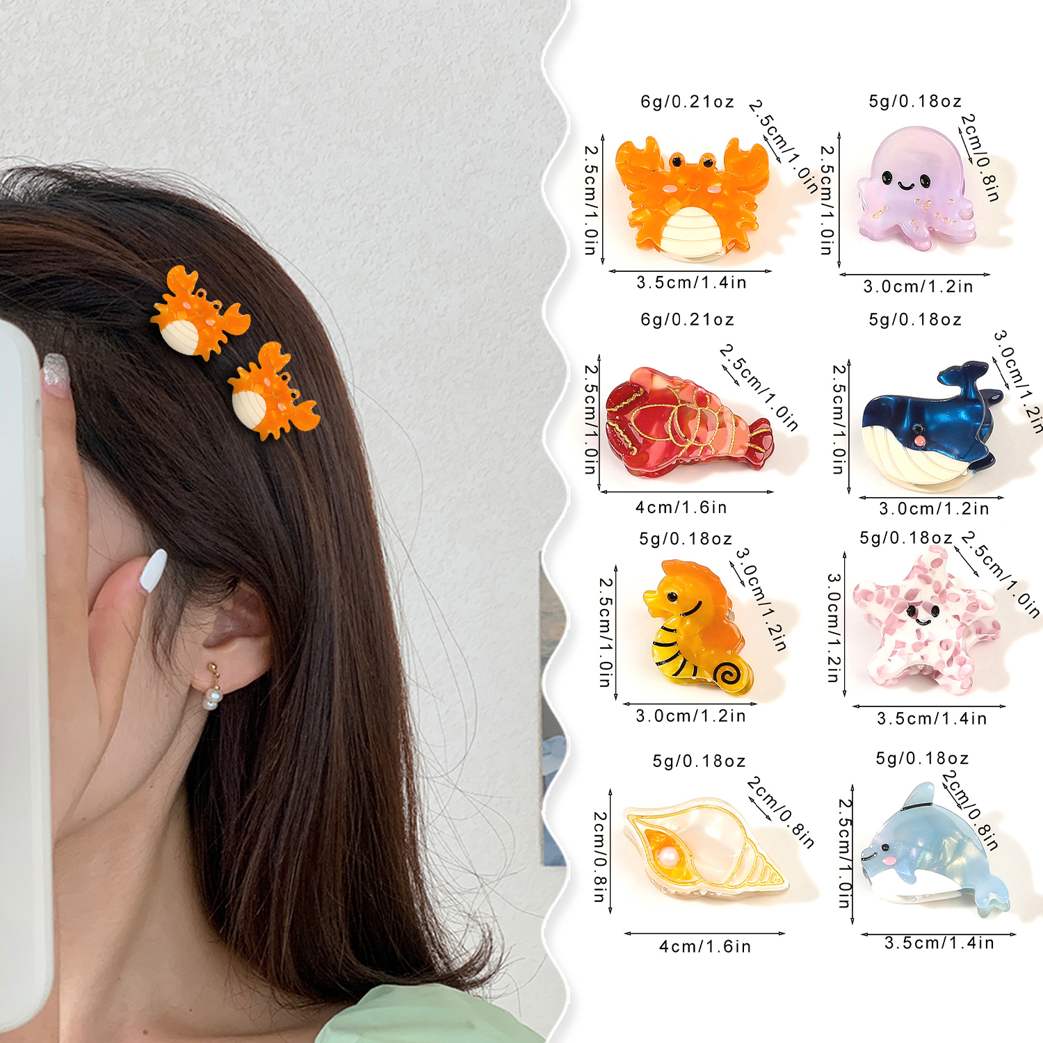 2PCS Acetate Ocean Animal Hair - Marine Aquarium Decorations บทวิจารณ์และราคา