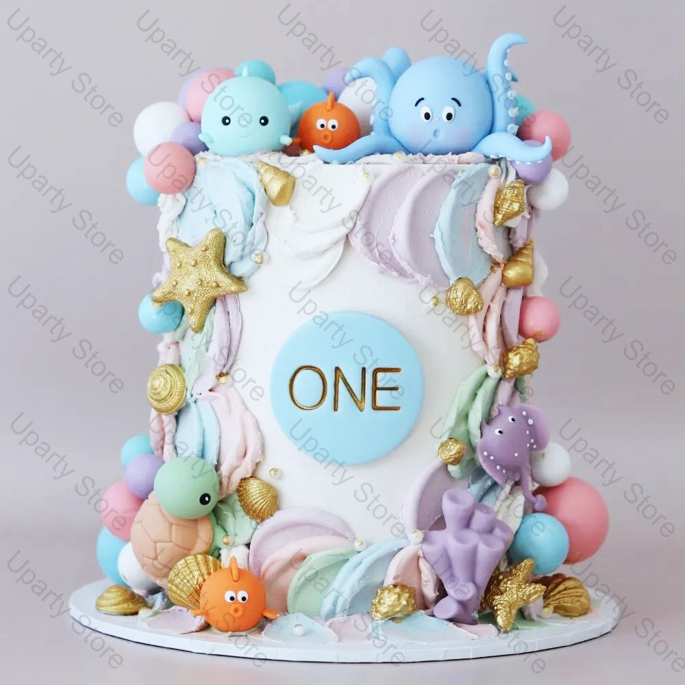 22Pcs Sea Animals Cake Toppers - Marine Aquarium Decorations บทวิจารณ์และราคา