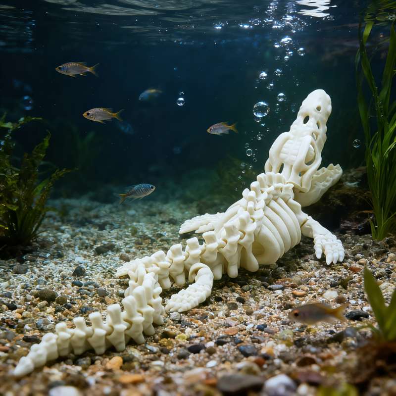 1Pc Realistic Mosasaur Skeleto - Marine Aquarium Used บทวิจารณ์และราคา
