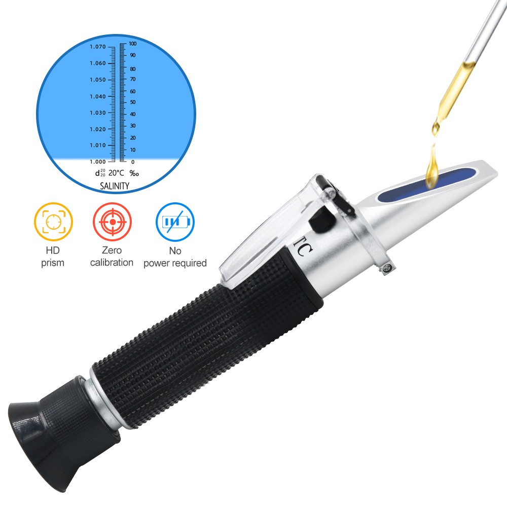 Handheld Salinity Refractomete - Marine Aquarium Refractometer บทวิจารณ์และราคา