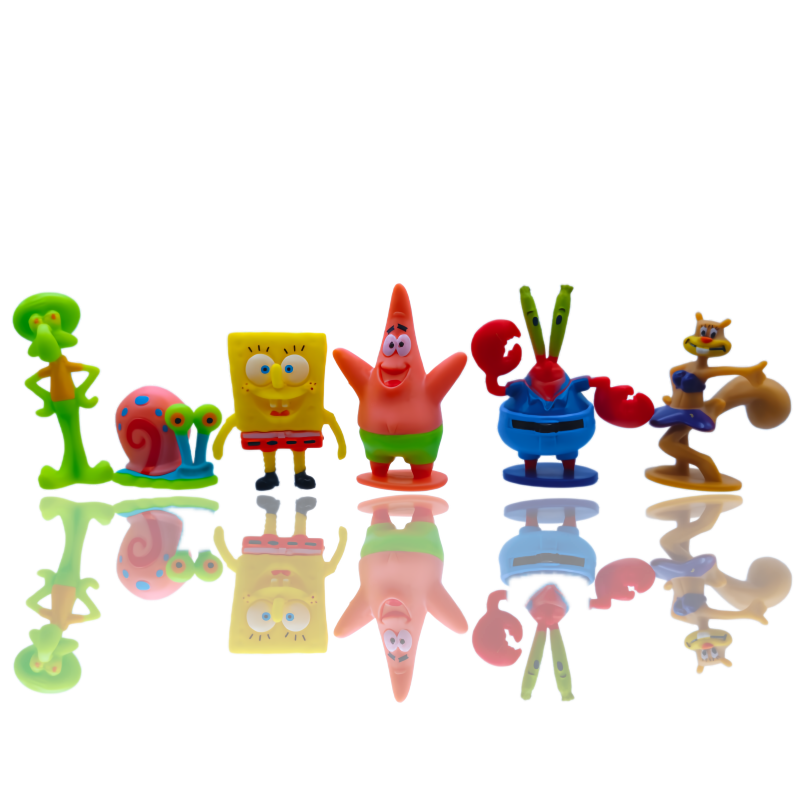 6pcs SpongeBob Fish Tank Decor - Marine Aquarium Decorations บทวิจารณ์และราคา