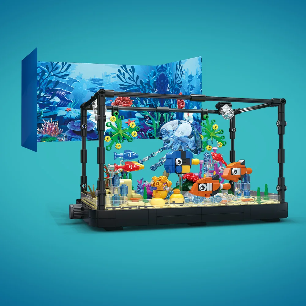 Fish Tank Building Block Set w - Marine Aquarium Decorations บทวิจารณ์และราคา