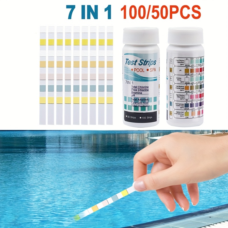 7-in-1 50/100pcs Swimming Pool - Marine Aquarium Water Testing บทวิจารณ์และราคา