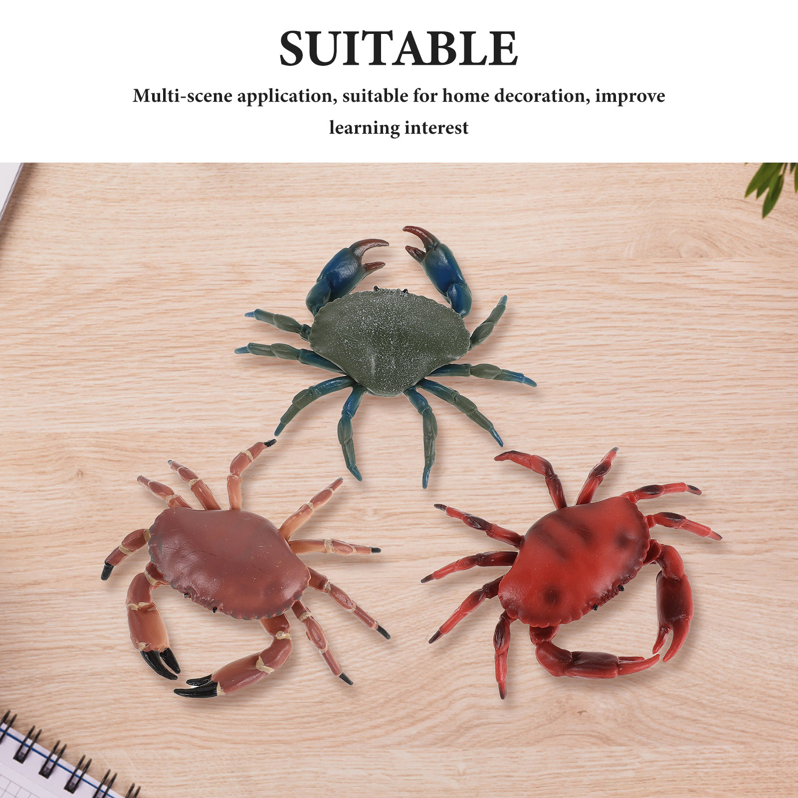 3Pcs Realistic Plastic Crab Fi - Marine Aquarium Decorations บทวิจารณ์และราคา