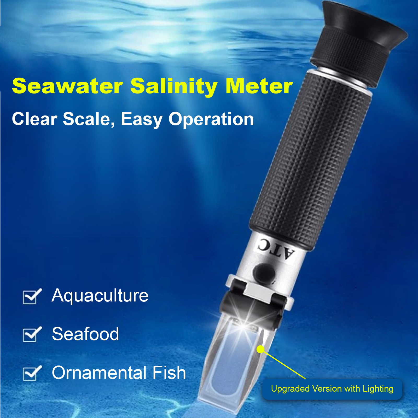 ATC Digital Salinity 0-28% 0-1 - Marine Aquarium Refractometer บทวิจารณ์และราคา