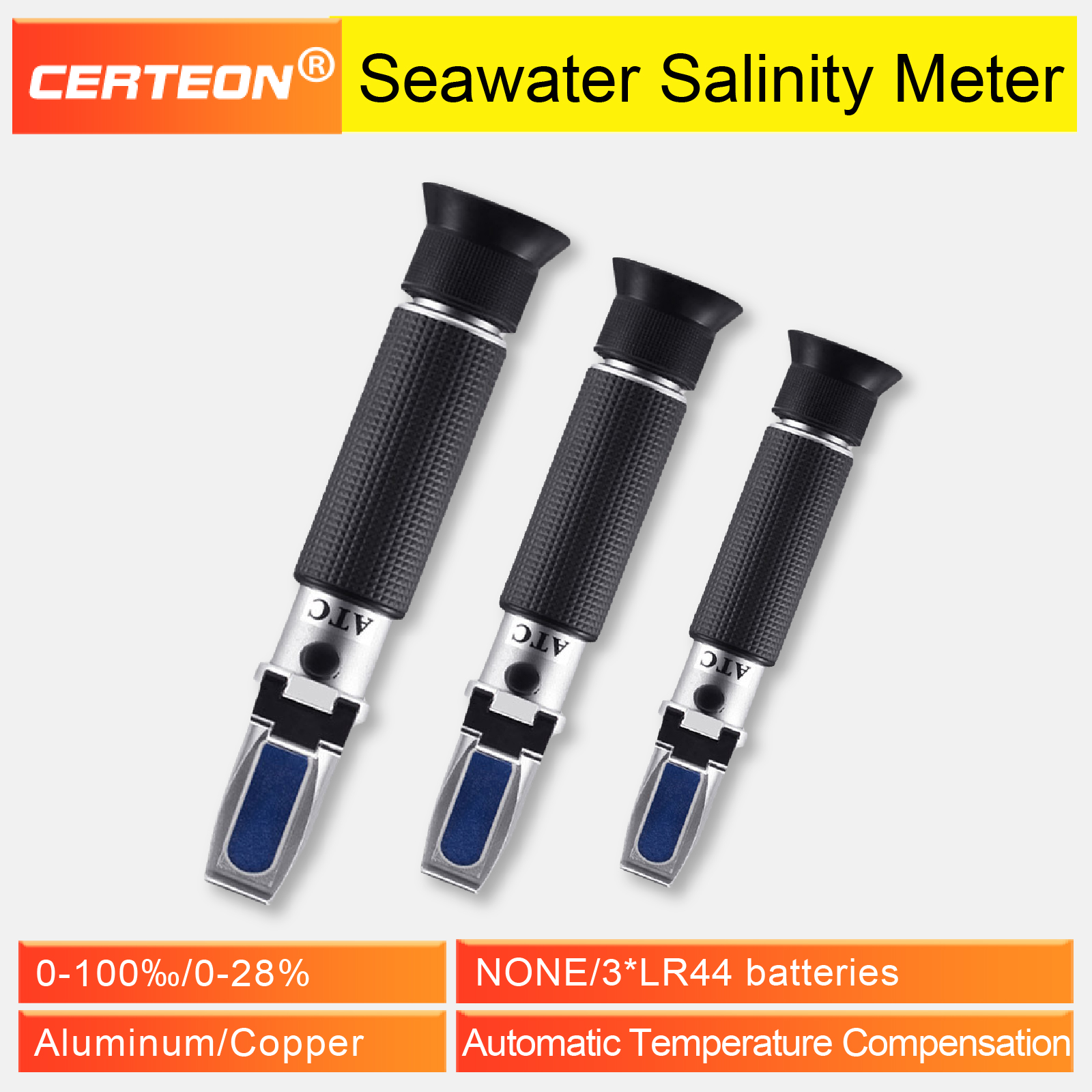 ATC Digital Salinity 0-28% 0-1 - Marine Aquarium Refractometer บทวิจารณ์และราคา