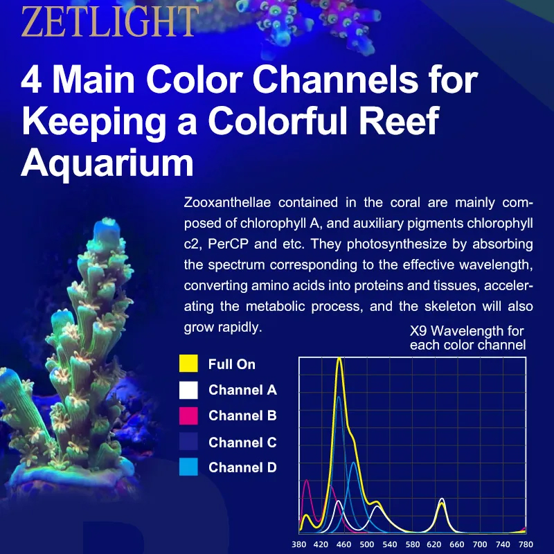 ZETLIGHT X9 96W Full Spectrum  - Aquarium Marine Fishes บทวิจารณ์และราคา