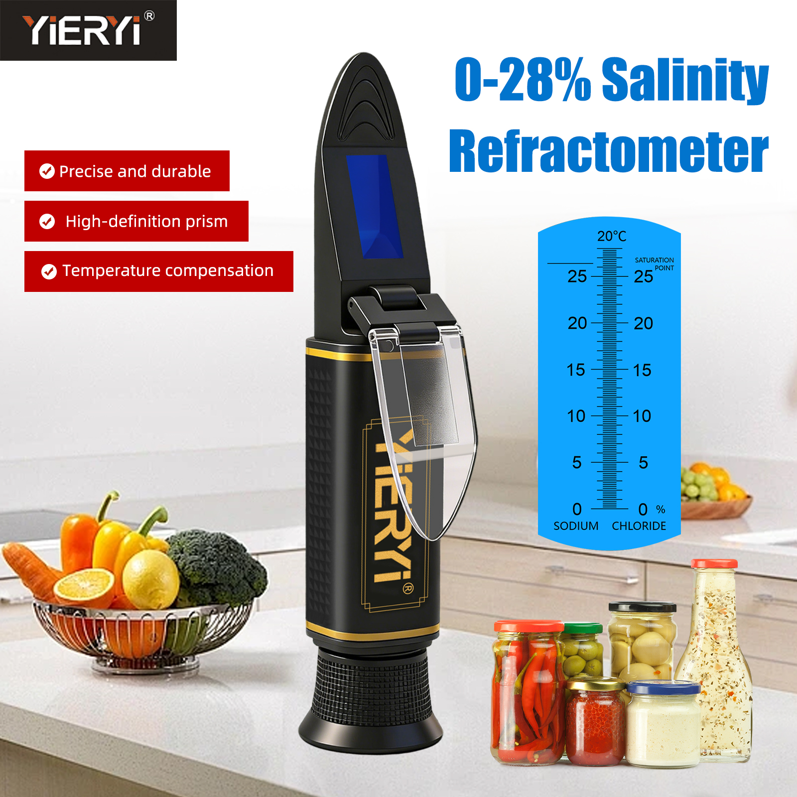 Yieryi 0-28% Salinity Refracto - Marine Aquarium Refractometer บทวิจารณ์และราคา