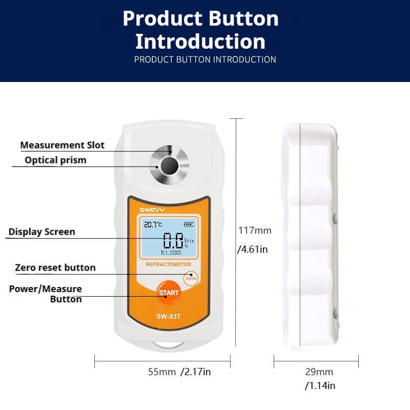 SWEVY SW93T LCD Digital Refrac - Marine Aquarium Refractometer บทวิจารณ์และราคา
