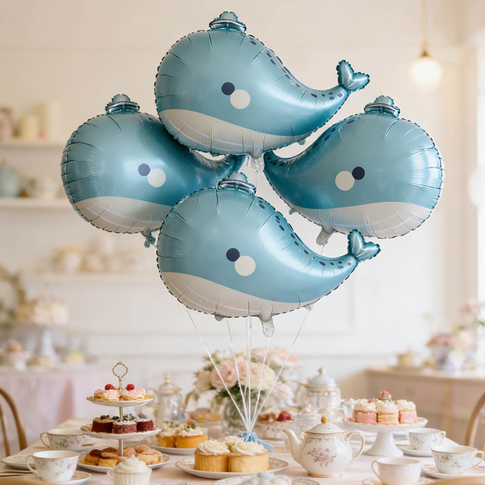 5pcs Cartoon Whale Foil Balloo - Marine Aquarium Decorations บทวิจารณ์และราคา