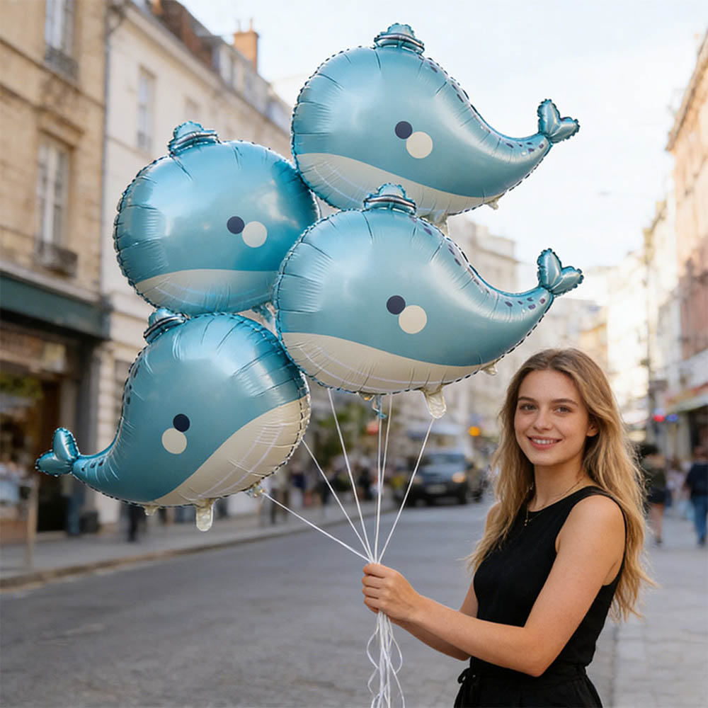 5pcs Cartoon Whale Foil Balloo - Marine Aquarium Decorations บทวิจารณ์และราคา