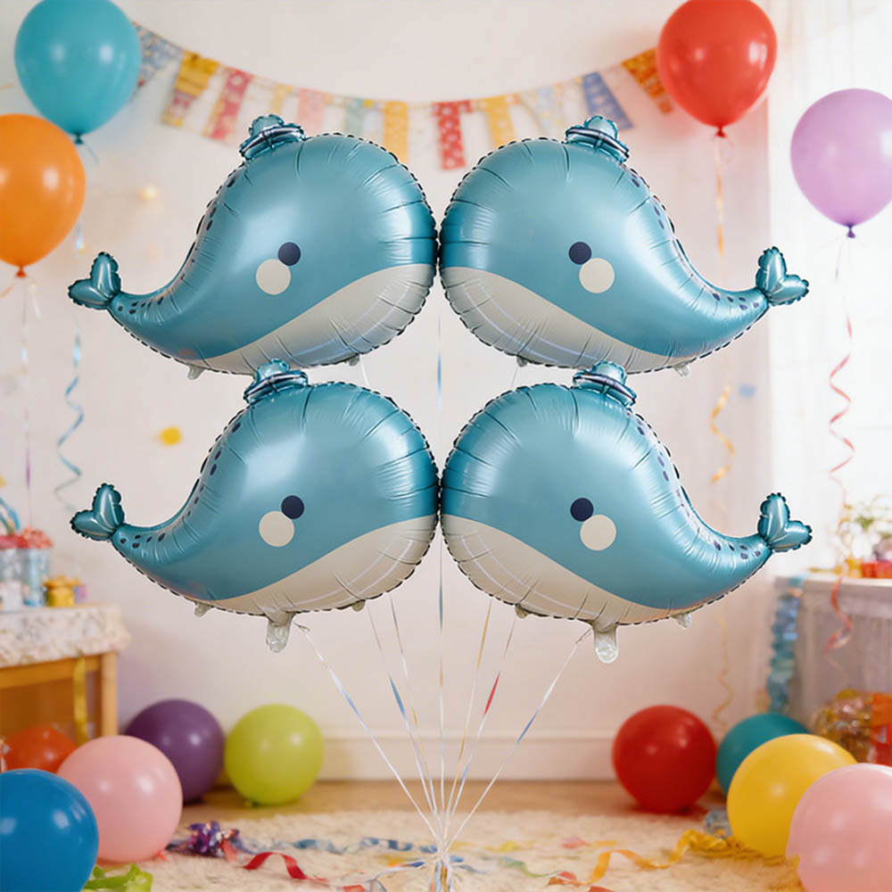 5pcs Cartoon Whale Foil Balloo - Marine Aquarium Decorations บทวิจารณ์และราคา