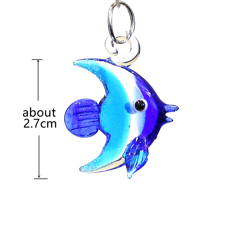 2pcs Mini Fish Glass Pendant C - Aquarium Marine Fishes บทวิจารณ์และราคา