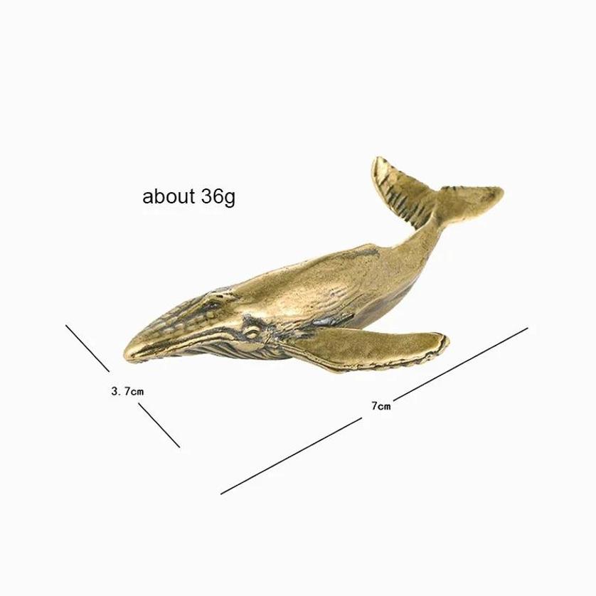 New Solid Brass Whale Figurine - Marine Aquarium Decorations บทวิจารณ์และราคา