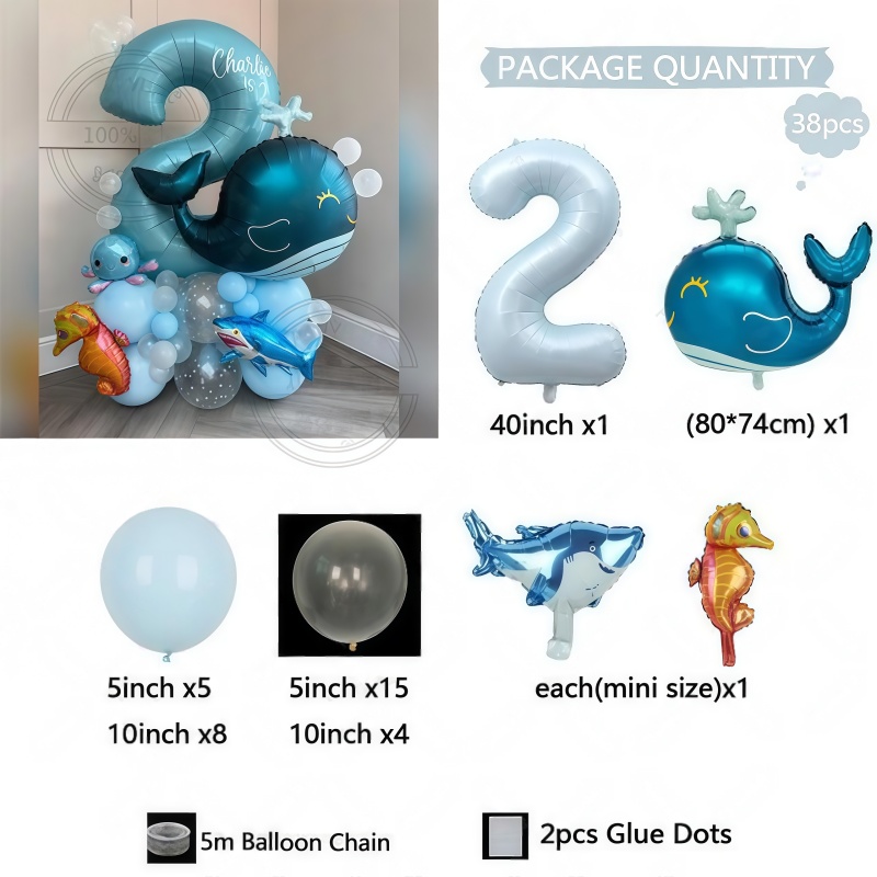 38Pcs Ocean Animal Themed Birt - Marine Aquarium Decorations บทวิจารณ์และราคา