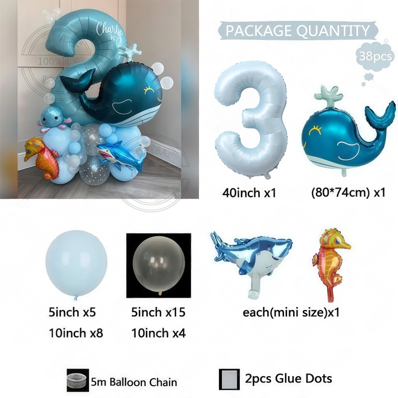 38Pcs Ocean Animal Themed Birt - Marine Aquarium Decorations บทวิจารณ์และราคา