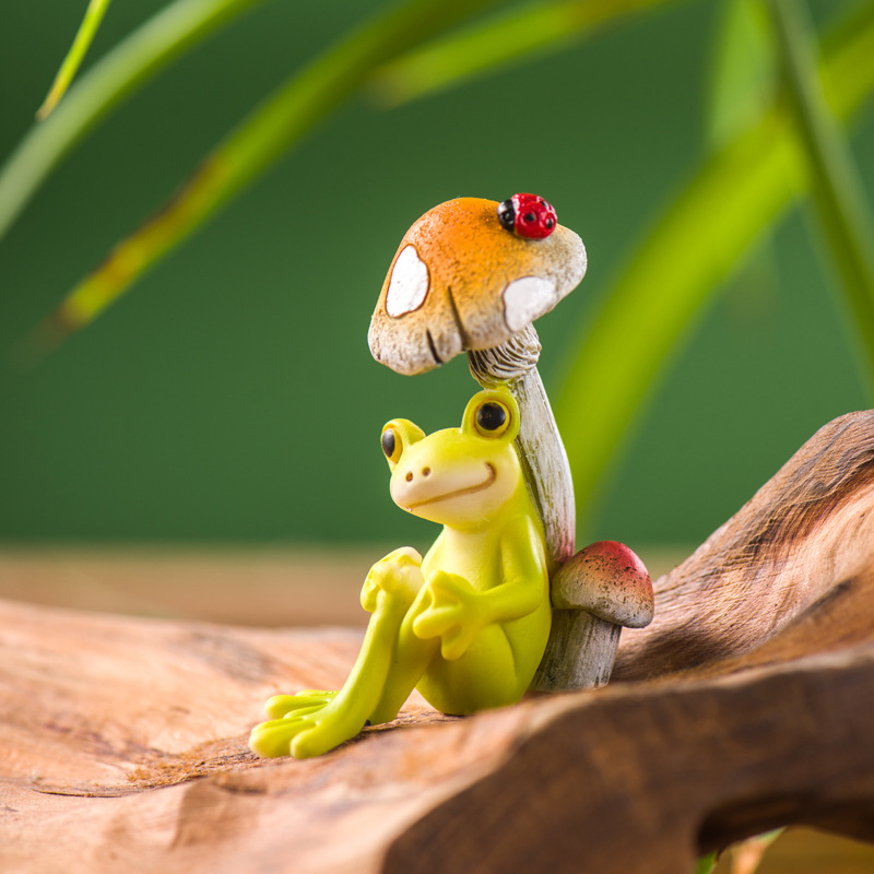 Resin Funny Frog Figurines For - Marine Aquarium Decorations บทวิจารณ์และราคา