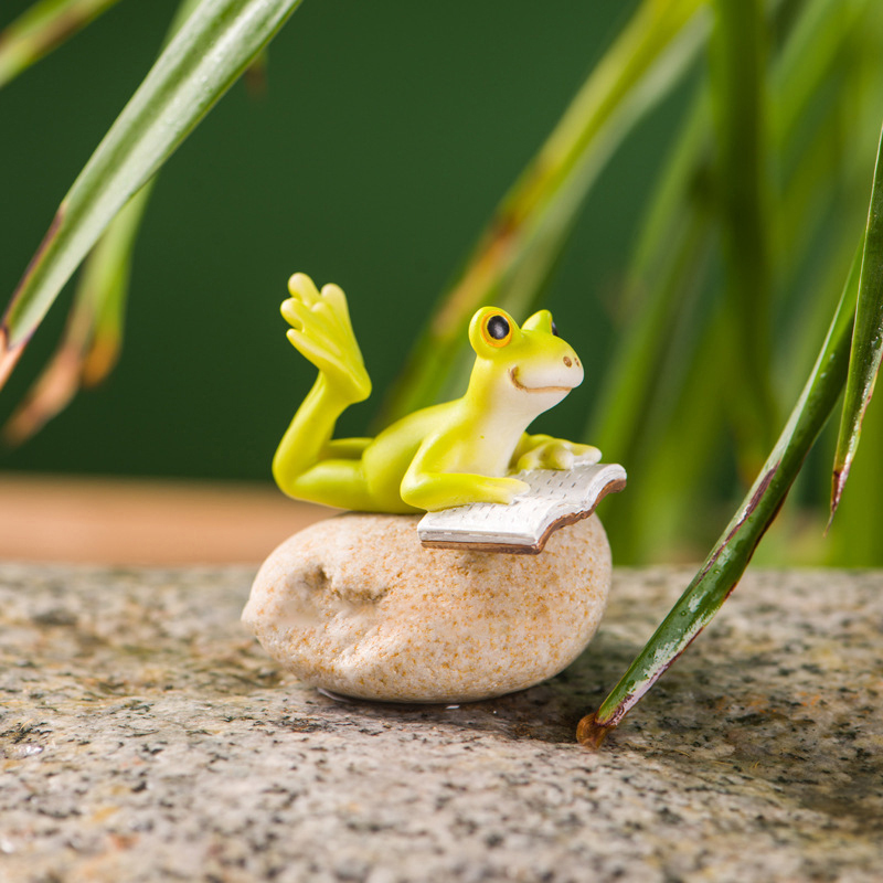 Resin Funny Frog Figurines For - Marine Aquarium Decorations บทวิจารณ์และราคา