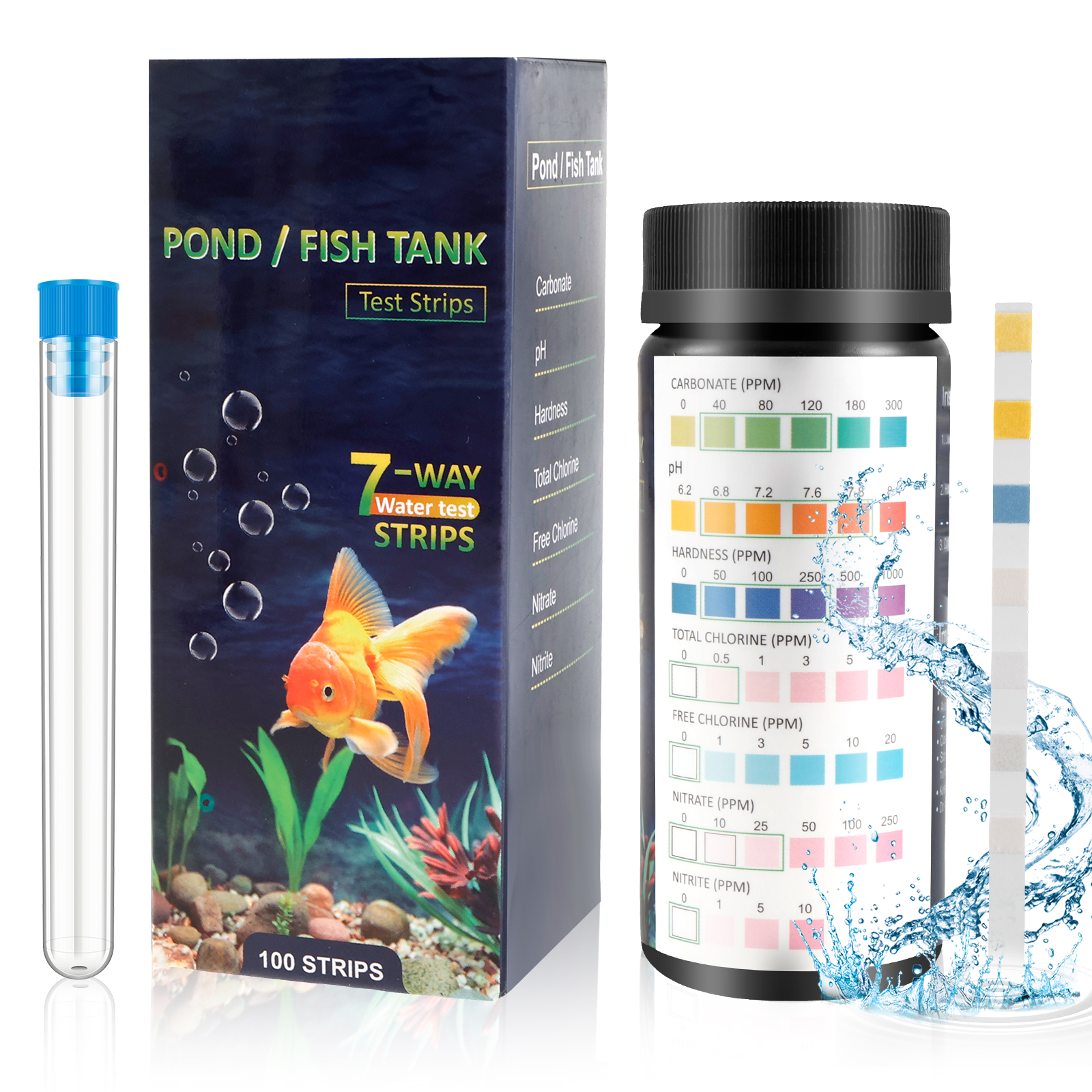 100Pcs 7 in 1 Aquarium Test St - Marine Aquarium Test Kit บทวิจารณ์และราคา