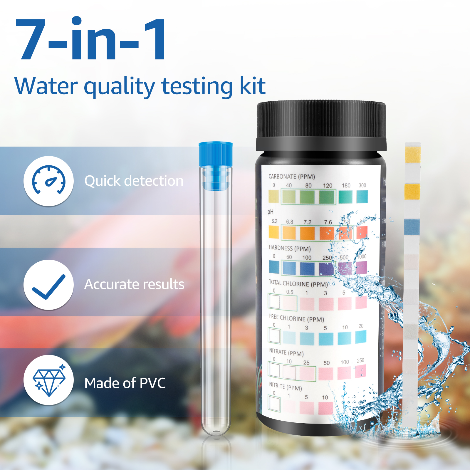 100Pcs 7 in 1 Aquarium Test St - Marine Aquarium Test Kit บทวิจารณ์และราคา