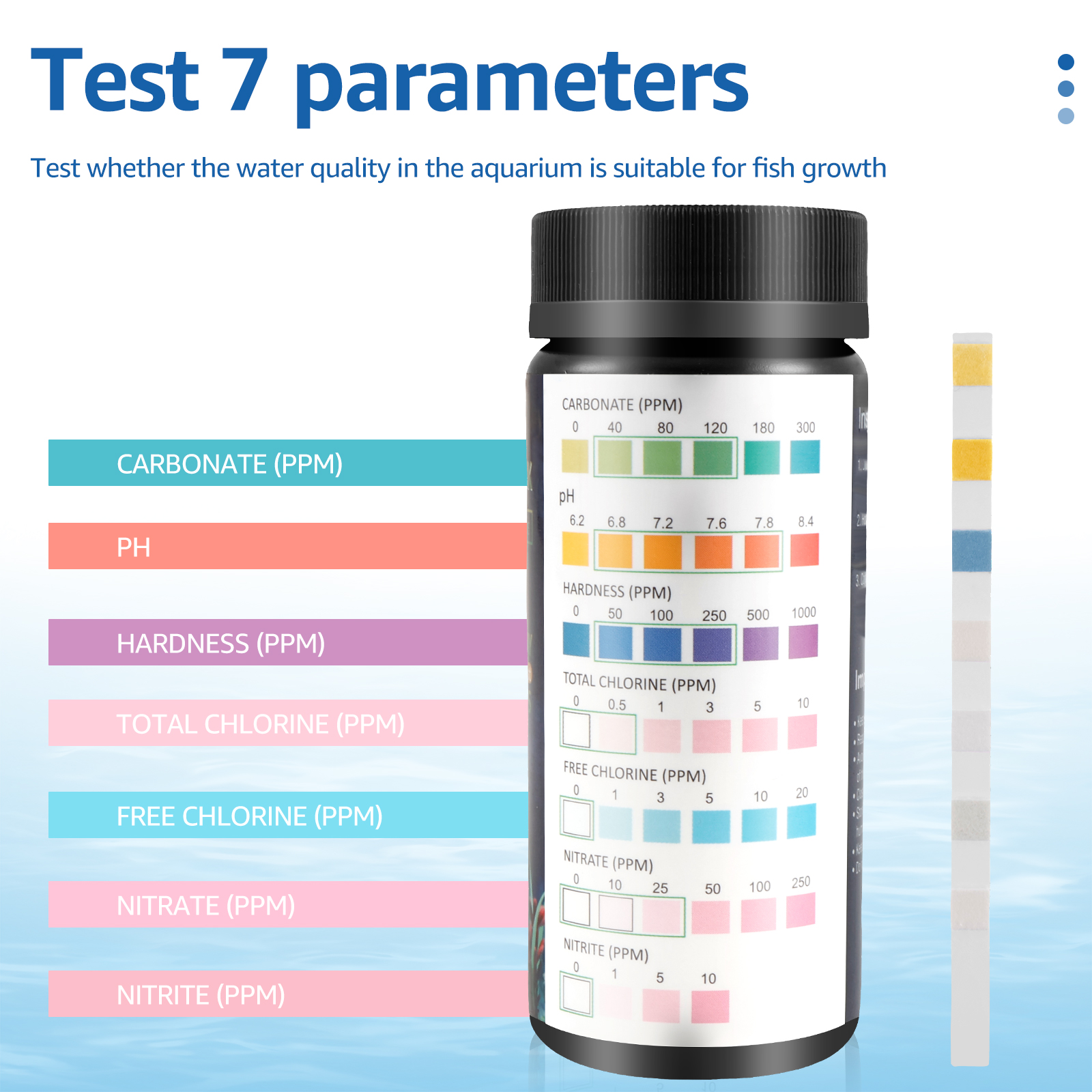 100Pcs 7 in 1 Aquarium Test St - Marine Aquarium Test Kit บทวิจารณ์และราคา